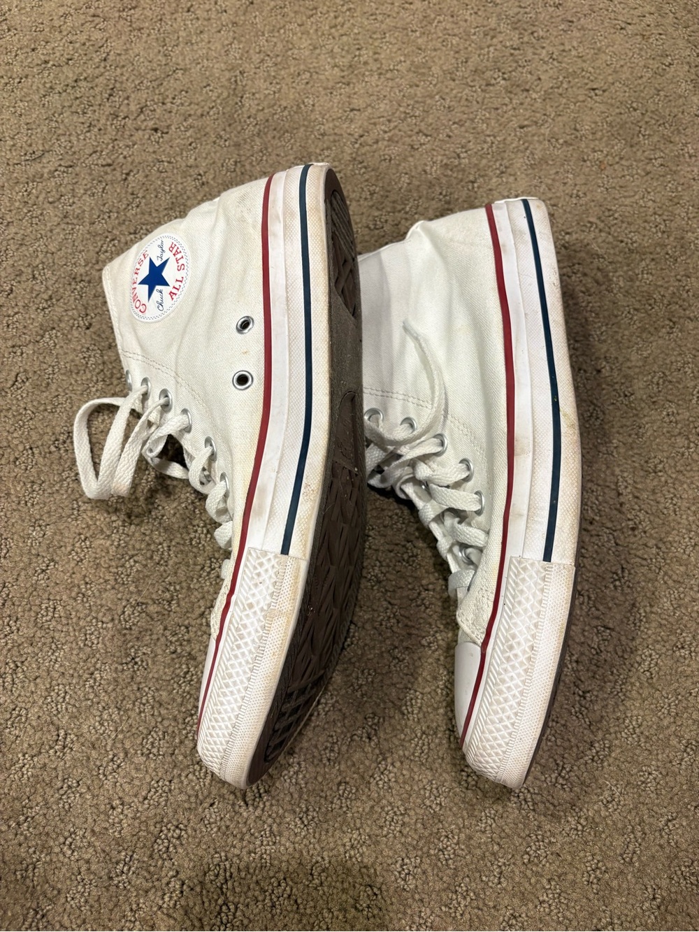 Converse White Canvas Women’s 10 - Picture 2 of 7